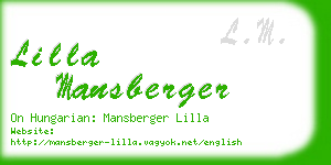 lilla mansberger business card